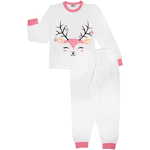 A2Z 4 Kids Mädchen Jungen Weihnachten Pyjama Kinder Pyjamas 2 Stück Festlich Set Lounge Suit Top Bottom - PJS 198 White_13 von A2Z 4 Kids