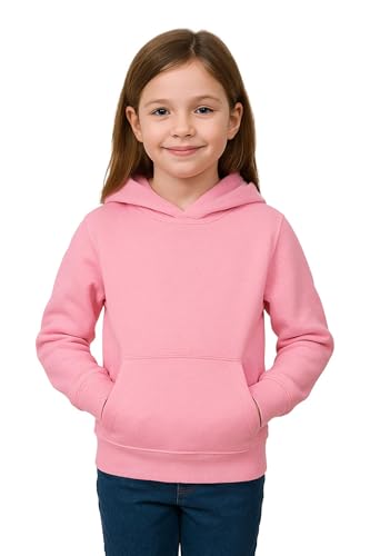 A2Z 4 Kids Mädchen Jungen Einfarbig Sweatshirt Batik - Plain Sweat Hoodie Baby Pink 13 von A2Z 4 Kids