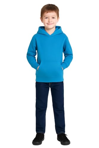 A2Z 4 Kids Mädchen Jungen Einfarbig Sweatshirt Batik - Plain Sweat Hoodie Blue 13 von A2Z 4 Kids