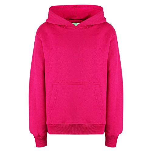 A2Z 4 Kids Mädchen Jungen Einfarbig Sweatshirt Batik - Plain Sweat Hoodie Pink 11-12 von A2Z 4 Kids