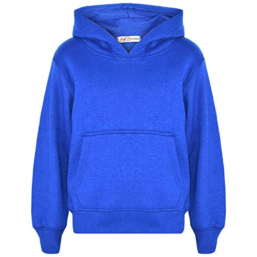 A2Z 4 Kids Mädchen Jungen Einfarbig Sweatshirt Batik - Plain Sweat Hoodie Royal 5-6 von A2Z 4 Kids