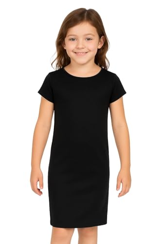 A2Z 4 Kids Mädchen Kleider Plain Schlank Fit Strecken Bodycon - New MidiDress Black 13 von A2Z 4 Kids