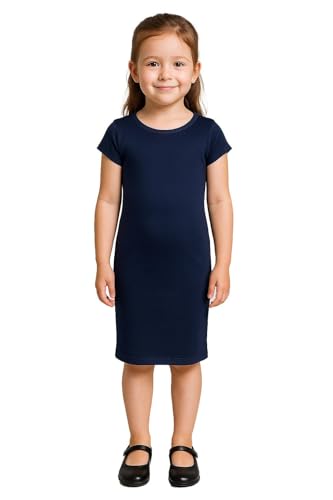 A2Z 4 Kids Mädchen Kleider Plain Schlank Fit Strecken Bodycon - New MidiDress Navy 13 von A2Z 4 Kids
