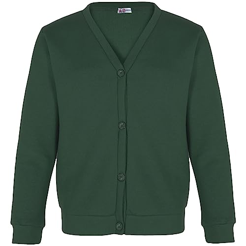 A2Z 4 Kids Mädchen Klub Pfadfinder Schule Uniform Gebürstet - UF Cardigan Green 5-6 von A2Z 4 Kids