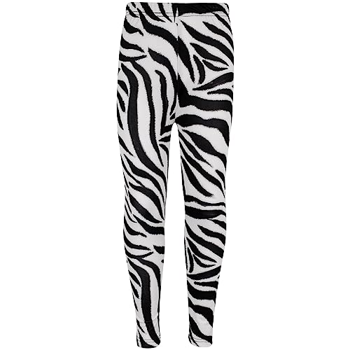 A2Z 4 Kids Mädchen Legging Trendy Mode Tanz - Legging 256 Zebra Black 7-8 von A2Z 4 Kids