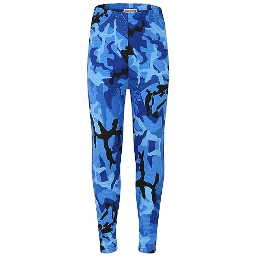 A2Z 4 Kids Mädchen Leggings Kinder Designer Camouflage Aufdruck - A2Z Camo Legging Blue 11-12 von A2Z 4 Kids