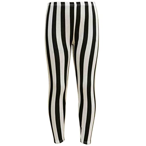 A2Z 4 Kids Mädchen Leggings Kinder Schwarz & Weiß Vertikal Streifen Gestreift - Stripes Legging 11-12 von A2Z 4 Kids