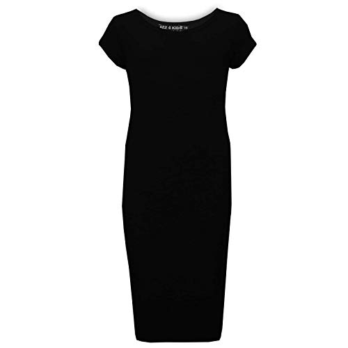 A2Z 4 Kids Mädchen Midi Kleid Kinder Einfach - Midi Dress Black 13 von A2Z 4 Kids