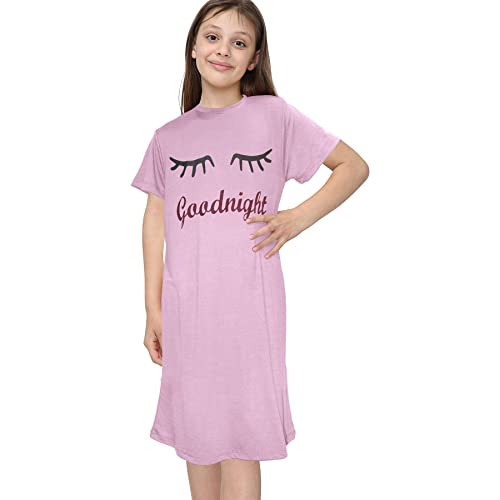 A2Z 4 Kids Mädchen Nachtkleid Nachthemd Nachtwäsche - Nightie 154 Baby Pink 9-10 von A2Z 4 Kids