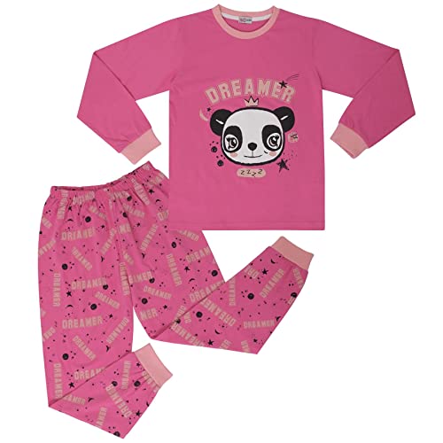 A2Z 4 Kids Mädchen Pyjama Set Panda Animal Dreamer Lounge Anzug - PJS 201 Dreamer Pink_11-12 von A2Z 4 Kids