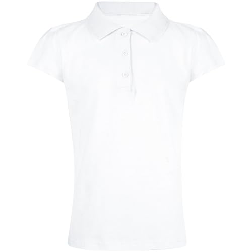 A2Z 4 Kids Mädchen Schlicht Polo Hemden Sommer Panzer Top Und Tees Neu Lässig Mode - Girls Polo Shirt White 5-6 von A2Z 4 Kids