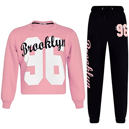 A2Z 4 Kids Mädchen Schweiß Anzug Trainingsanzug Sweatshirt Jogginghose - T.S 315 Baby Pink._13 von A2Z 4 Kids