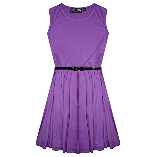 A2Z 4 Kids Mädchen Skater Kleid Kinder Party Kleider - New Skater Dress Lilac 11-12 von A2Z 4 Kids