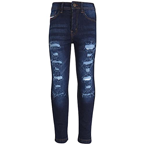 A2Z 4 Kids Mädchen Strecken Lightweight Jeans Komfortabel - Jeans M618 Dark Blue 5-6 von A2Z 4 Kids