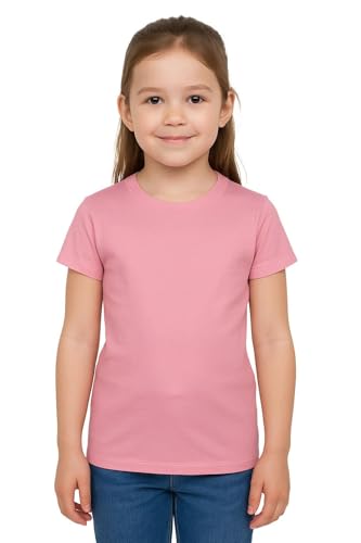 A2Z 4 Kids Mädchen T Shirts Baumwolle Unifarben Stilvoll Batik - Girls T Shirt Baby Pink 11-12 von A2Z 4 Kids