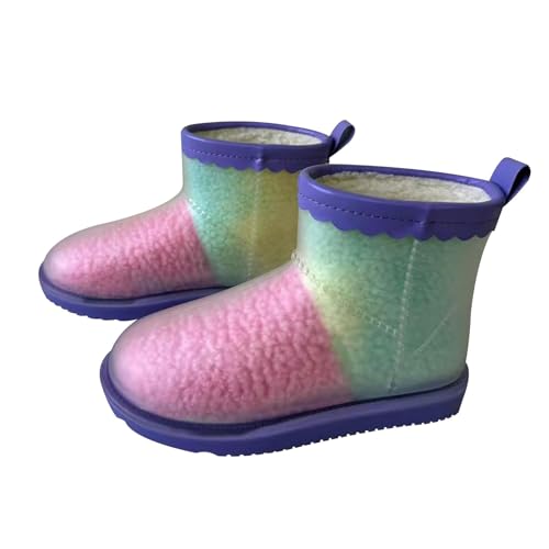 A2Z 4 Kids Mädchen Warm Gefütterte Regenstiefel mit Farbverlauf, wasserdichte PVC-Gummistiefel mit rutschfester Sohle, gemütliches Fleecefutter, für Winter, Outdoor und Schule, Größen 38-5 EU von A2Z 4 Kids