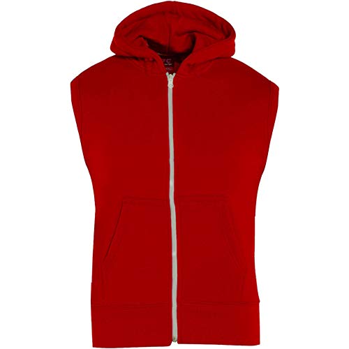 A2Z 4 Kids À capuche Gilet Veste Tissu Pas Manche Fermeture éclair - Gilet Red 7-8 von A2Z 4 Kids