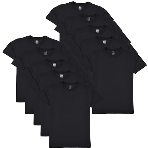 A2Z 4 Kids Packung Von 10 Kinder Mädchen Jungen Plain T Shirt Weich Fühlen - T Shirt PL Black 10 Pack 13 von A2Z 4 Kids