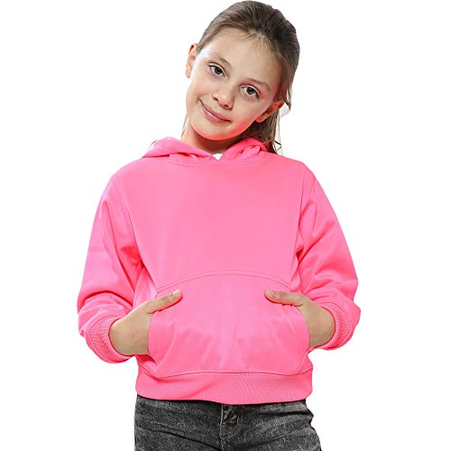 A2Z 4 Kids Plain Sweat Hoodie Neon Pink_7-8 von A2Z 4 Kids