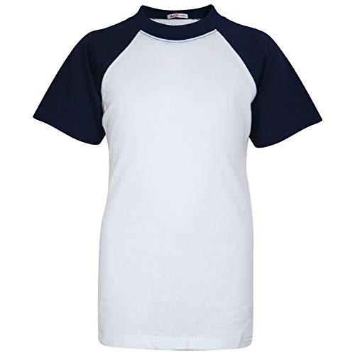 A2Z 4 Kids Raglan Stil T Shirt Farbe Kontrast - T Shirt PL426 Navy 5-6 von A2Z 4 Kids