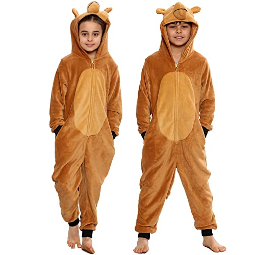 A2Z 4 Kids Tier Einteiler Für Kinder Mädchen Jungen Super Weich Kostüm Für Kinder - E.S Camel 5-6 von A2Z 4 Kids