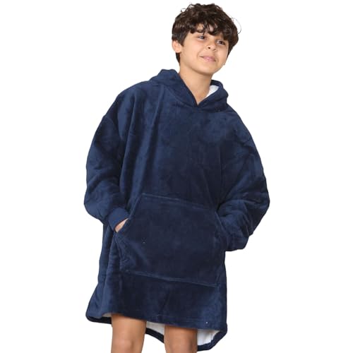 A2Z 4 Kids Ultra Weich Übergroß Hoodie Kuscheln Mit Vlies Auskleidung Stilvoll Mit Kapuze - Snuggle 958 Navy Kids 7-10 von A2Z 4 Kids