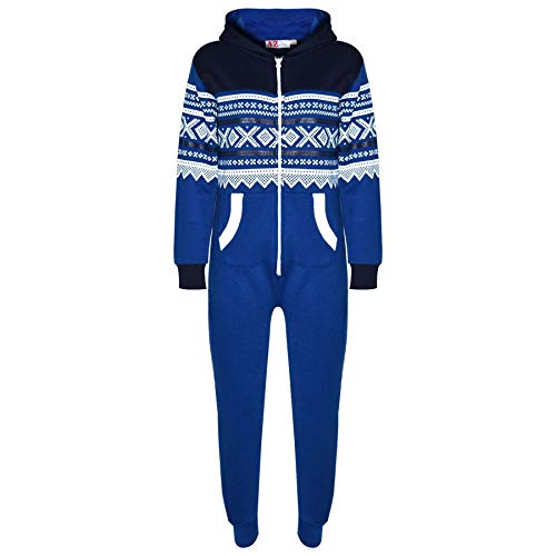 A2Z 4 Kids Unisex Kinder Aztec Snowflake Aufdruck - Onesie Aztec Navy & Royal 13 von A2Z 4 Kids