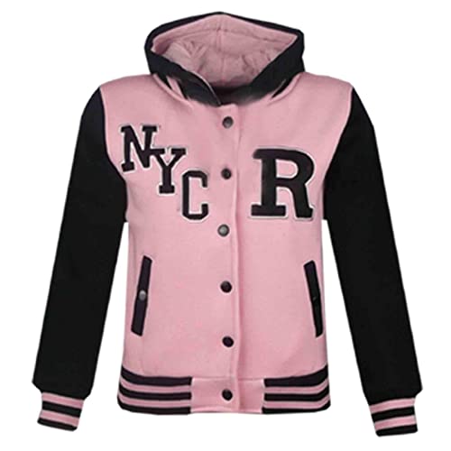 A2Z 4 Kids Unisex Mädchen Jungen Mode Mit Kapuze Kapuzenpullover Varsity - B.B Jacket Light Pink Fox Style 13 von A2Z 4 Kids