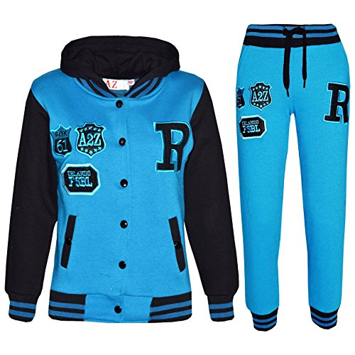 A2Z 4 Kids Unisex Mädchen Jungen Baseball Trainingsanzug R Mode Fuchs - T.S Baseball FOX Turquoise 9-10 von A2Z 4 Kids