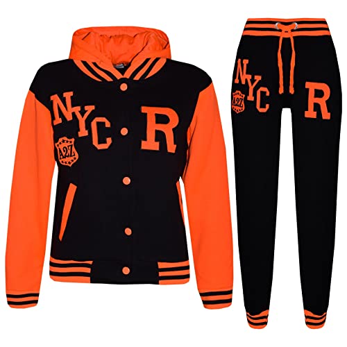 A2Z 4 Kids Unisex Mädchen Jungen Baseball Trainingsanzug R Mode Fuchs - T.S Baseball NYC Black & N. Orange 5-6. von A2Z 4 Kids