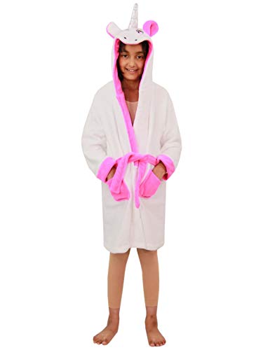 A2Z 4 Kids Unisex Super Sanft 3D Tier Detail Bademantel Dressing Kleid - Bathrobe Unicorn 121 Pink 11-12 von A2Z 4 Kids