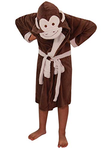 A2Z 4 Kids Unisex Super Sanft Affe 3D Tier Detail Bademantel Dressing Kleid - Bathrobe Monkey_11-12 von A2Z 4 Kids