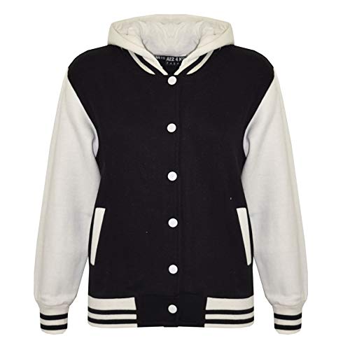 A2Z 4 Kids Unisex Zwei Taschen Kapuzenpullover - B.B Plain Hooded Jacket Black 2-3 von A2Z 4 Kids