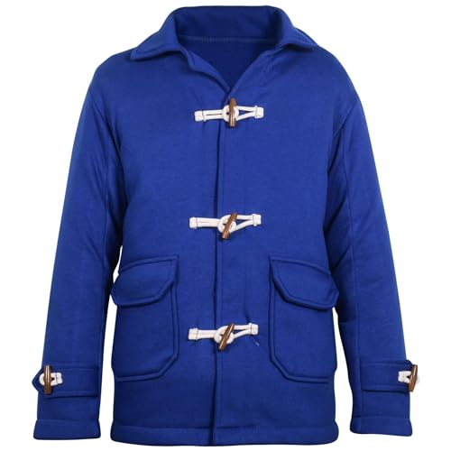 A2Z 4 Kinder Mädchen Jungen Royal Duffle Fleece Mantel Stilvolle Utility - Duffle Coat Royal 11-12 Years von A2Z 4 Kids