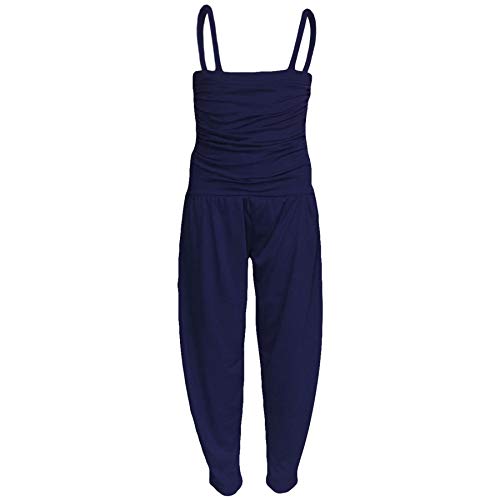 A2Z 4 Kids Mädchen Kombination Kinder einfarbige Farbe - Plain Jumpsuit Navy 11-12 von A2Z 4 Kids
