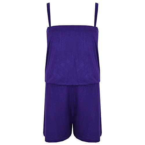 A2Z 4 Kinder Mädchen Overall Kinder Plain Farbe Modisch - Plain Jumpsuit Purple 9-10 von A2Z 4 Kids