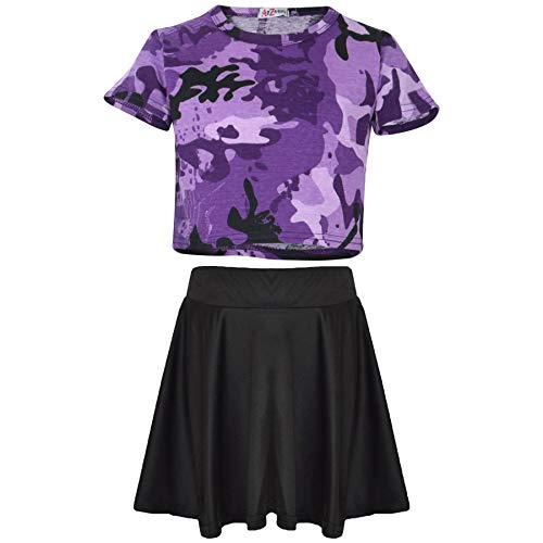 A2Z Camo Crop & Skirt Purple 5-6 A2Z Camo Crop & Skirt Purple 5-6 von A2Z 4 Kids