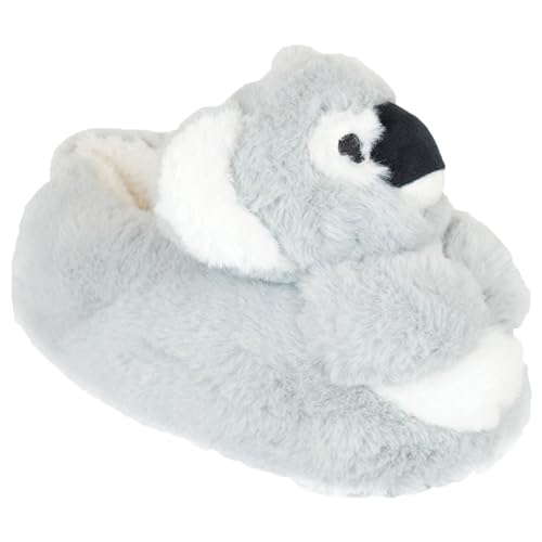 A2Z Damen Süß 3D Tier Neuheit Hausschuhe Winter Plüsch Warm - SLPR LDS AZ31969 Koala 3/4 UK von A2Z 4 Kids