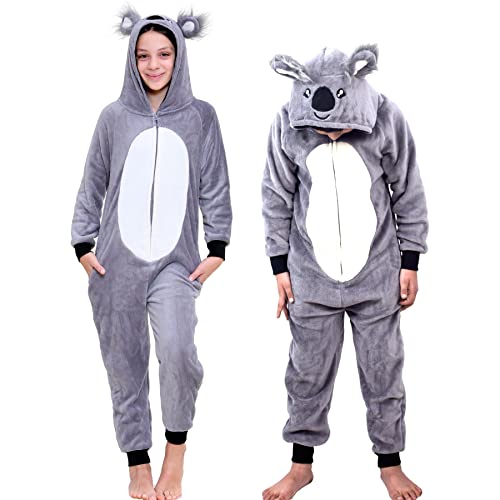 A2Z Kids Fleece Onesie One Piece Vermummt Mädchen Jungen Super Sanft - E.Soft Koala._3-4 von A2Z 4 Kids