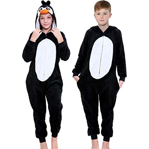 A2Z Kids Fleece Onesie One Piece Vermummt Mädchen Jungen Super Sanft - E.Soft Penguin._9-10 von A2Z 4 Kids