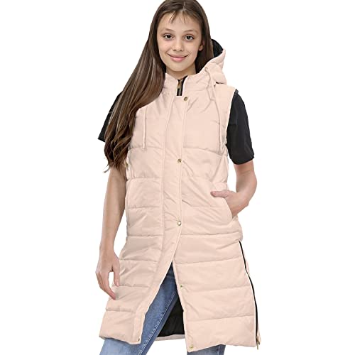 A2Z Kids Mädchen Runter Weste Mode Übergroß Mit Kapuze Gesteppt Gilet - Gilet 800 Stone 13 von A2Z 4 Kids