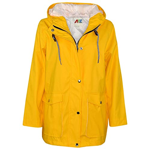 A2Z4 Kids PU Regenmantel Jacke Windjacke Wasserdicht Parka Mit Kapuze Mantel PU Raincoat 497 Yellow 11-12 A2Z4 Kids PU Regenmantel Jacke Windjacke Wasserdicht Parka Mit Kapuze Mantel PU Raincoat 497 Yellow 11-12 von A2Z 4 Kids