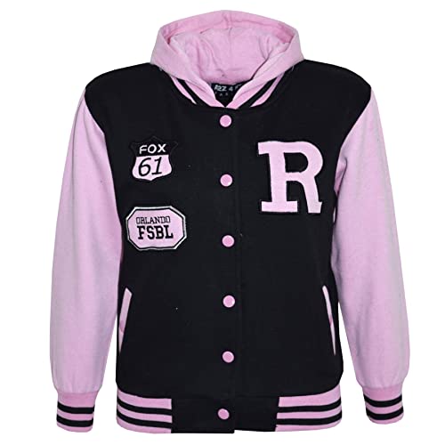 A2Z4Kids B.B Kapuzen R Fashion Fox Jacke Varsity Baseball - B.B Jacket New Fox Baby Pink 5-6 von A2Z 4 Kids