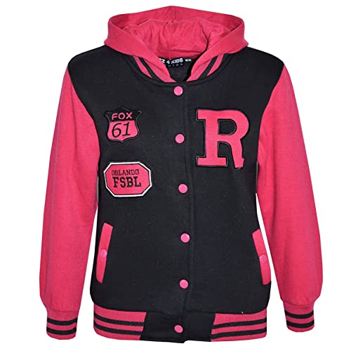 A2Z4Kids B.B Kapuzen R Fashion Fox Jacke Varsity Baseball - B.B Jacket New Fox Pink 9-10 von A2Z4Kids