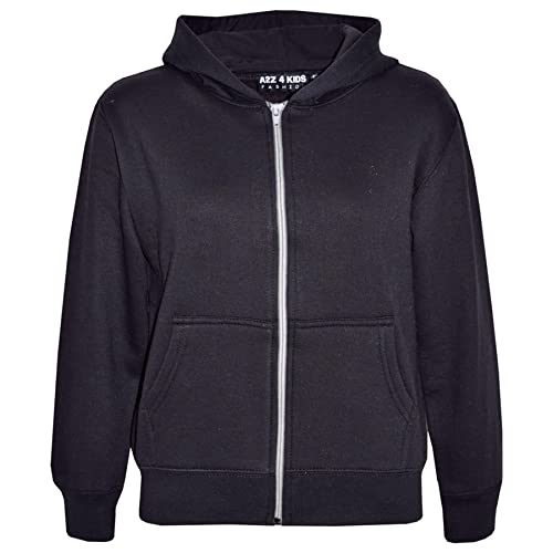 A2Z 4 Kids Mädchen Jungen Reißverschluss Voller Reißverschluss Kapuzenpullover - Zipper Black 9-10. von A2Z 4 Kids