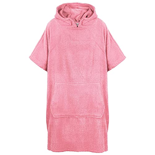 A2Z 4 Erwachsene Handtuch Poncho Bademantel Weich Damen Herren Männer Geschenk - Towel Bathrobe 128 Baby Pink L-XL von A2Z