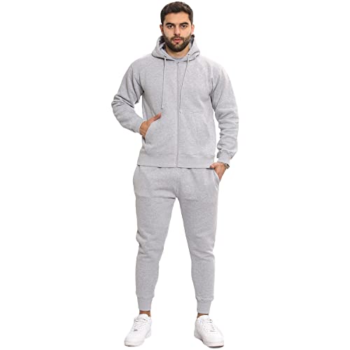A2Z Frauen Herren Trainingsanzug Modisch Voll - T.S Plain Grey S von A2Z