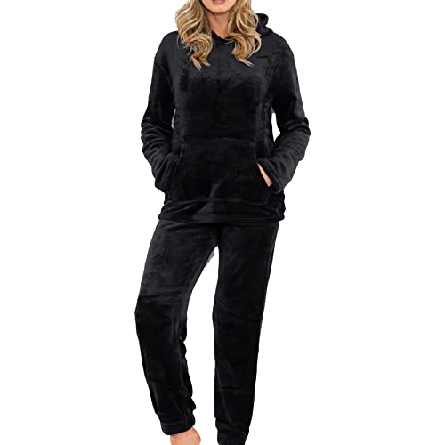 A2Z Frauen Pyjama Weich Warm Vlies Twosie Erwachsene - PJS 215 Black Ladies 8-10 A2Z Frauen Pyjama Weich Warm Vlies Twosie Erwachsene - PJS 215 Black Ladies 8-10 von A2Z