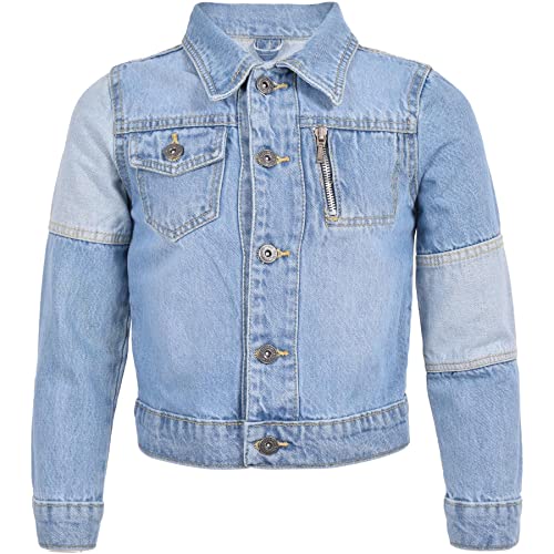 A2Z Herren Jacke Modisch Denim Bomberjacke Hellblau - Jacket JK38 Light Blue_XL von A2Z