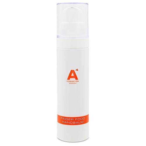 A4 - FINGER FOOD Hand Balm | Anti-Aging Handcreme | Handpflege auf Basis natürlicher Öle, Intensivpflege schützt trockene Hände, reduziert Falten (50ml) von A4 COSMETICS